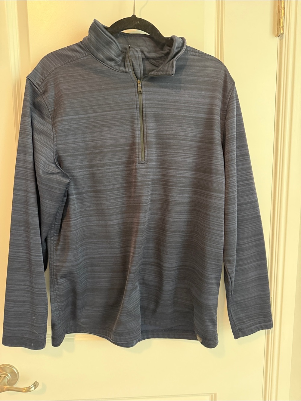 Hawke & Co Navy Striped Half-Zip Performance Pullover